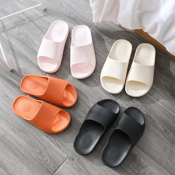 

slippers 2021 thick bottomed soft multi color anti slip for bathing in women's bathroom summer, Black