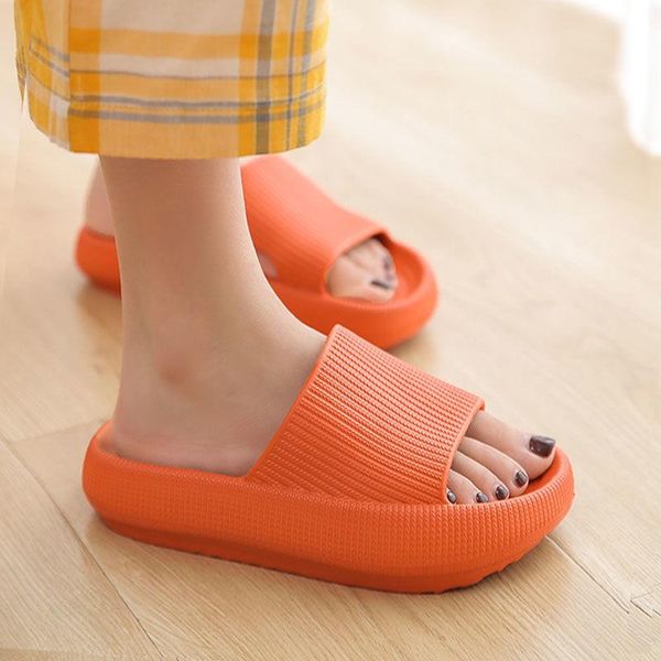 

siddons 2021 slippers for home indoor outdoor non-slip women's flip flops slip-proof thick sole shoes woman beach, Black