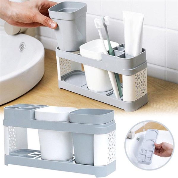 

bathroom storage & organization toothbrush cup toothpaste holder suits bath set creative wash brush family tools jj25