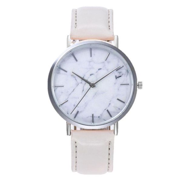 

wristwatches fashion marble dial women watch quartz watches clock ladies waterproof vintage sports, Slivery;brown