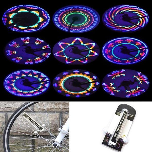 

bike lights wheel flash 32 rgb led spoke lamp night riding cycling light