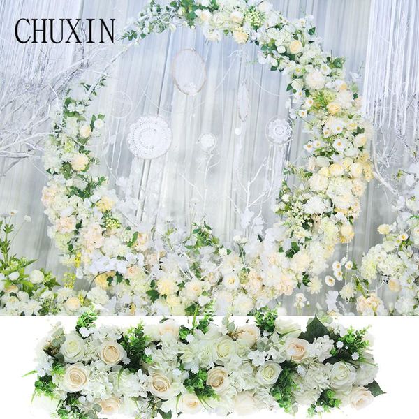 

decorative flowers & wreaths 100cm artificial silk rose row diy wedding road guide arch decoration flower opening studio props dress up