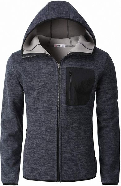 

mens casual slim fit hoodie zip-up long sleeve active jackets f10o#, Black