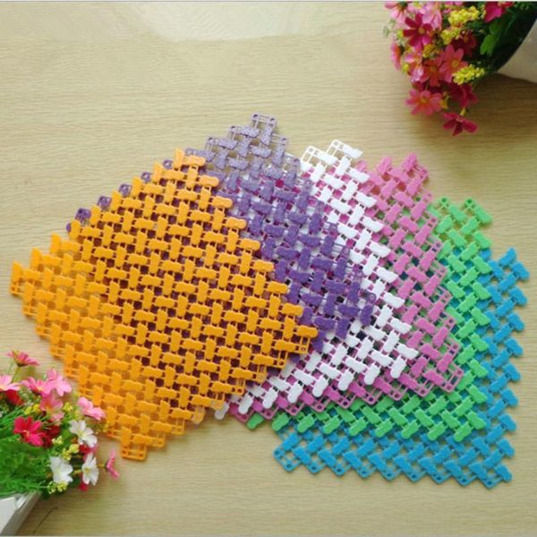 

bath mats colorful stitching bathroom toilet diy modern simplicity plain square cutting of anti-skid pad massage skid non-slip c