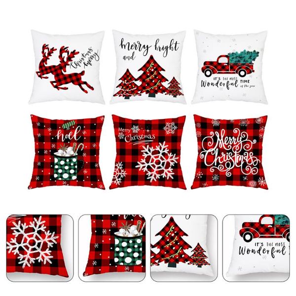 

cushion/decorative pillow 6pcs christmas case cartoon cover without home supply