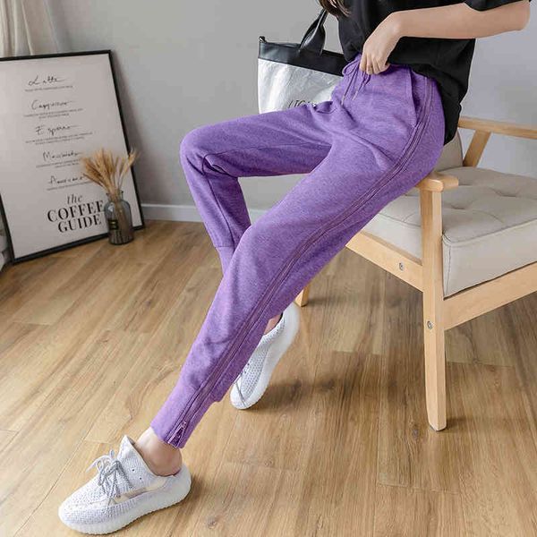

women's pants & capris ichoix summer joggers women sweatpantalon femme thin korean style women's upper waistline ulzzang pencil pa, Black;white
