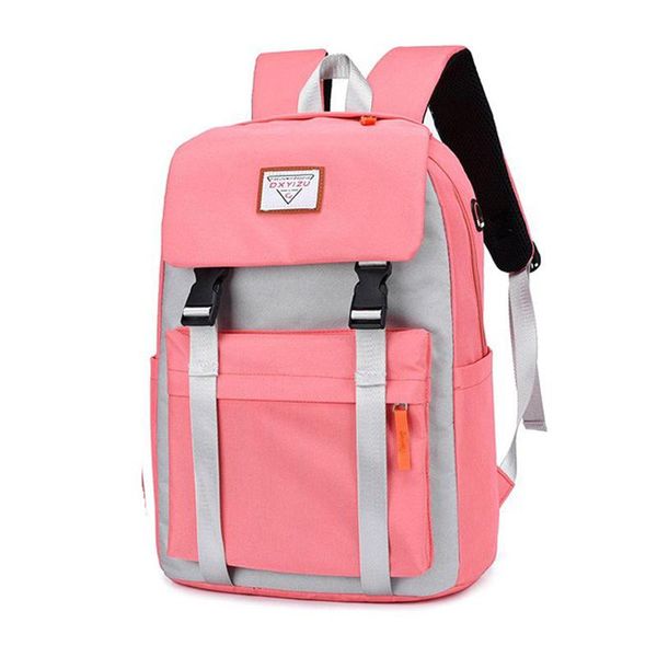 

backpack korea style women casual teenager girls shoulder bags oxford waterproof travel bagpack school pink mochila
