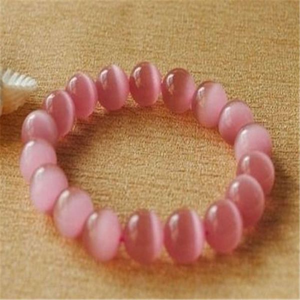 

hand string bracelet straight multicolor cat's eye stone bracelet, Black