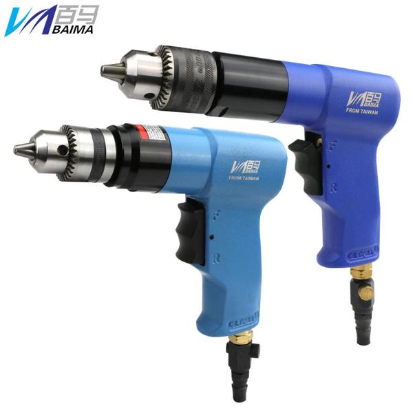 

pneumatic tools baima 3/8" 1800rpm high-speed cordless pistol type gun drill reversible air for hole drilling