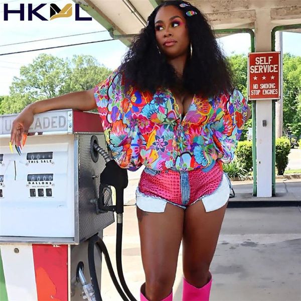 

women's shorts women denim pockets patchwork contrast color button skinny summer 2021 fashion streetwear, White;black