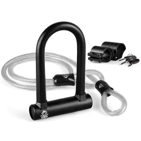 

bike locks u lock road bicycle mtb cycling accessories anti-theft heavy duty steel security cable u-locks set