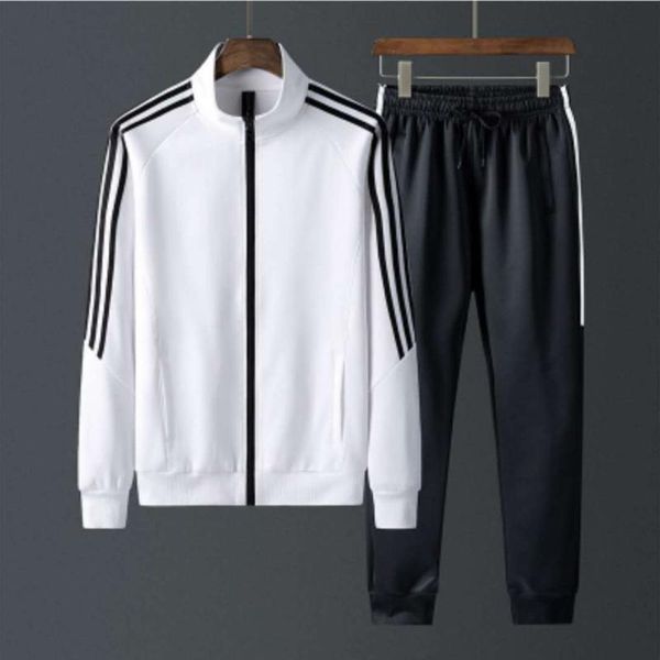 

men's tracksuits men tracksuit striped winter slim fit mens outwear jacket sweatpants two piece ropa de hombre wholesale sweat suits jo, Gray