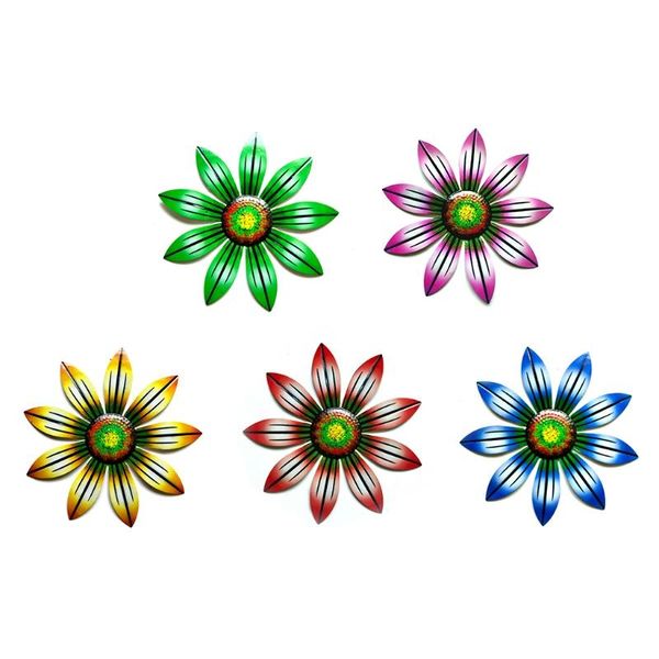 

wall stickers art patio garden metal daisy flower outdoor living room decoration home ornament