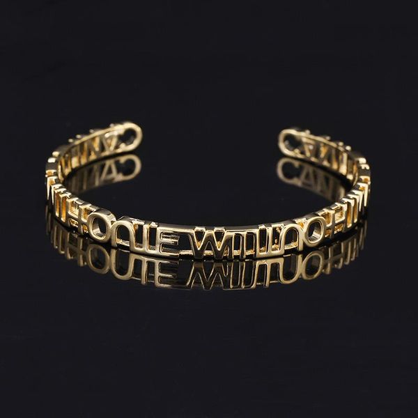 

fahion brass jewelry vintage letter bangle&bracelets for women gold bangle, Black
