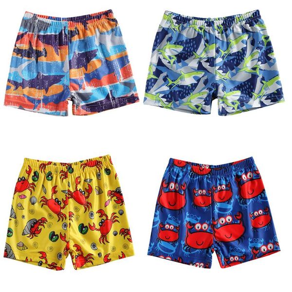 

one-pieces baby boy cute cartoon crab printed swimming shorts trunks 1-6y kids children summer casual fast dry beachwear swimwear 2021, Black