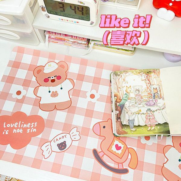 

mouse pads & wrist rests cartoon computer desk mat non-slip pvc pad student cute study