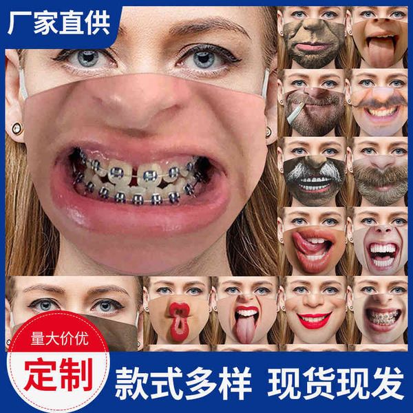 

printing 3d mask, personality cotton funny exprsion, dust proof mask