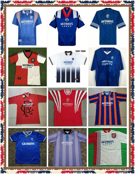 

1996 laudrup gascoigne mccoist soccer jerseys football shirt 1982 1983 84 87 89 90 92 94 96 97 99 01 retro albertz ferguson men uniforms, Black