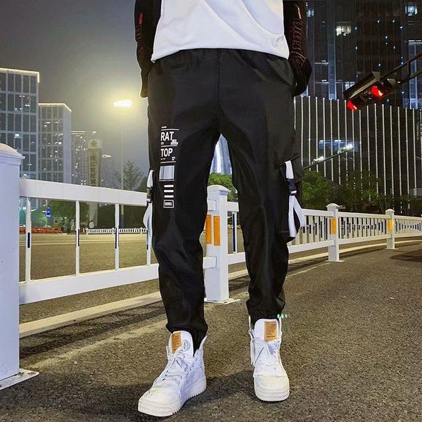 

men's pants sweatpants loose men cool fashion black joggers trousers streetwear