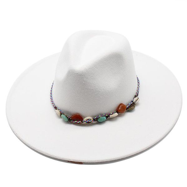 

wide brim hats brisit style man women all-match big woolen hat gentleman cap autumn winter warm tassel elegant straight edge jazz, Blue;gray