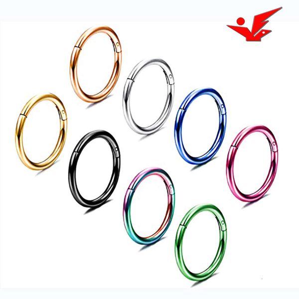 

real stainless steel nose ring nose nail set closed ring puncture jewelry