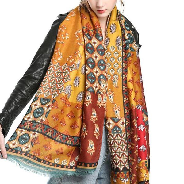 

scarves autumn winter long bronzing flower print cotton linen silk scarf elegant women warm gauze kerchief islam muslim hijab shawl p93, Blue;gray