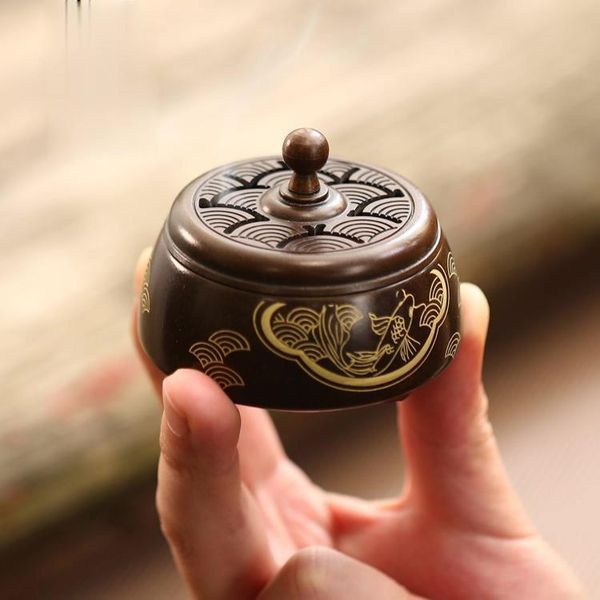 

mini createtive incense burner handmade indoor chinese copper antique burners holder bruleur encens home decor df50xxl fragrance lamps