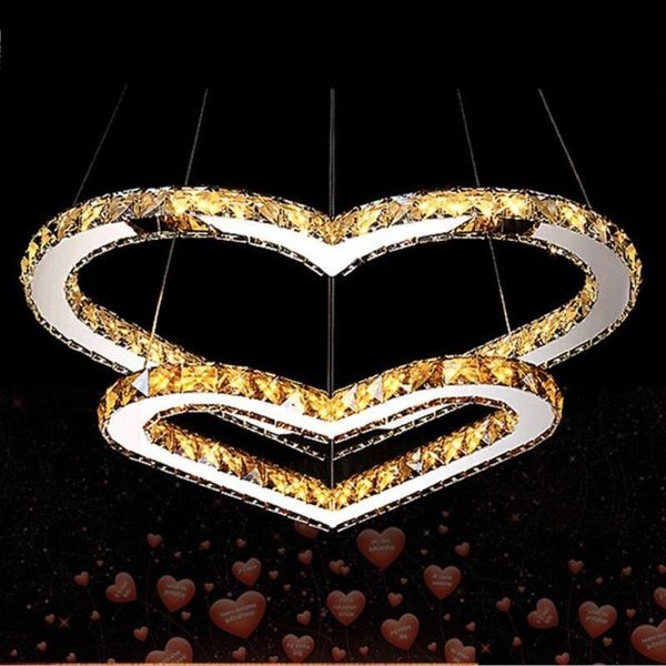 

heart chandelier living room bedroom kitchen dining stainless steel chandeliers indoor home crystal led rings