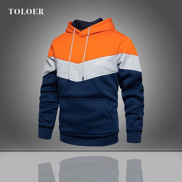 

casual mens hoodies fashion streetwear men sweatshirts patchwork color hooded male sport shirts running clothes autumn men's &, Black