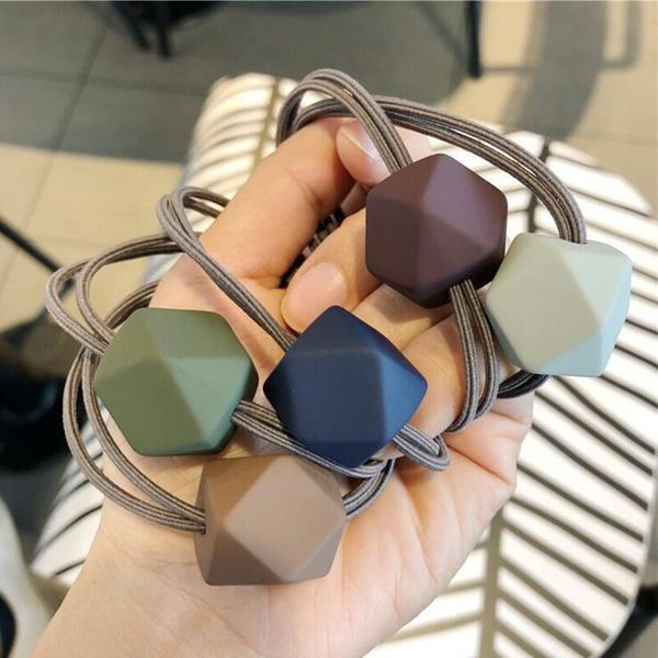 

square pony tails holder elastic hair ties women acessories for girls handmade headband scrunchies ornaments 211271, Golden;silver