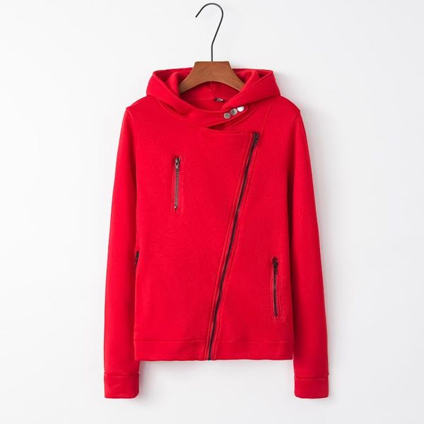 

women's hoodies & sweatshirts fashion zipper woman long sleeve coat autumn winter hooded sweatshirt, Black