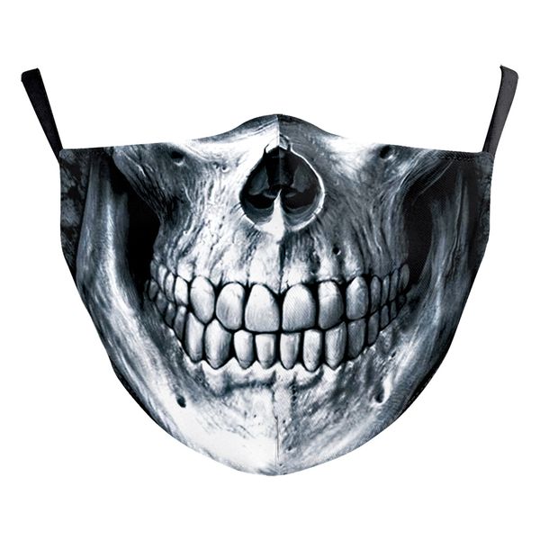 

evil personality design pattern printed masks (no filter) pack of 5 pieces comfortable hygiene reusable washable effective filtering dust