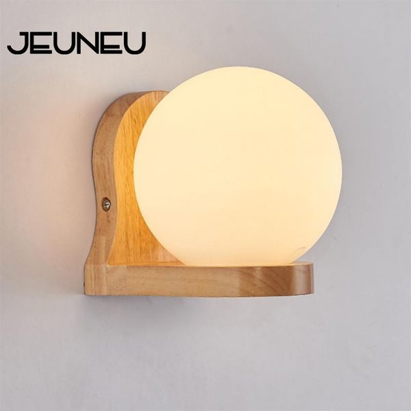

wall lamp chinese style simplicity decorative led e27 glass wooden study lights for el living room bedroom light