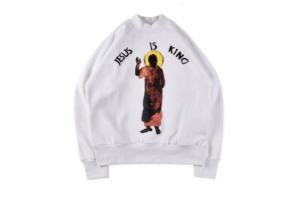 

kanye west chicago limited female quality jesus is king pullover hoodie, Black