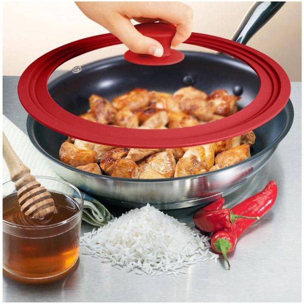 

pans 28-30-32cm frying pan with lid glass wok lids cover for covers round silicone