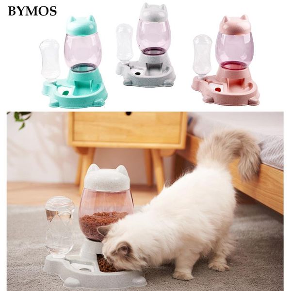 

pet automatic feeder dog cat drinking bowl dish water feeding large capacity dispenser for bowls & feeders