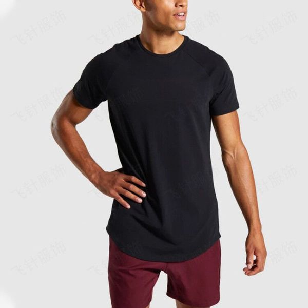

luxury party dresses fitns men's short sleeve running suit quick drying basketball training base sports t-shirt, Black