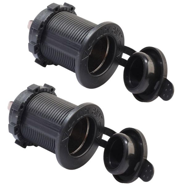 

2pcs motorcycle cigarette lighter socket usb 12v waterproof car boat power outlet receptacle plug other interior accessories