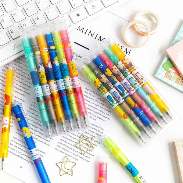 

bear naisi pvc box daily prs pen creative cute cartoon student black signature neutral