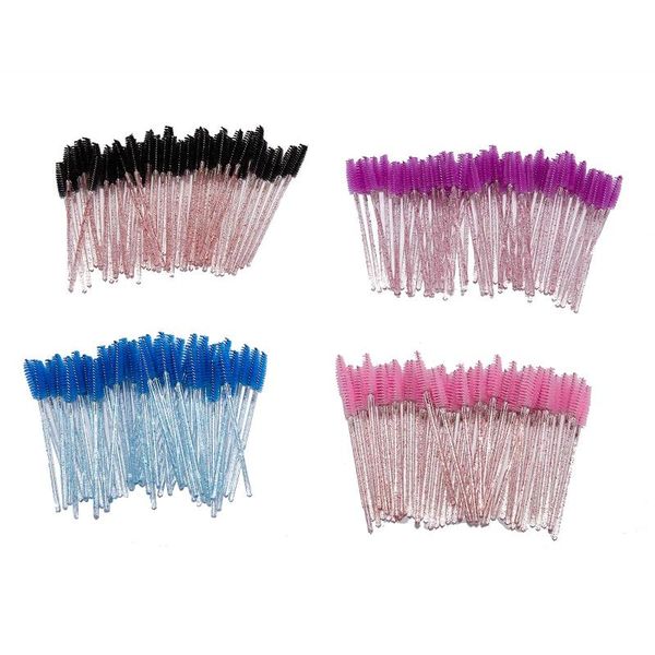 

makeup brushes 400pcs crystal eyelash extension disposable wands eye lashes mascara applicator wand brush