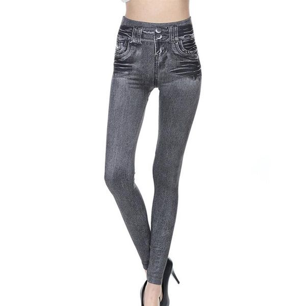 

women's leggings women middle waisted legging simulated jeans casual solid color comfortable -mx8, Black