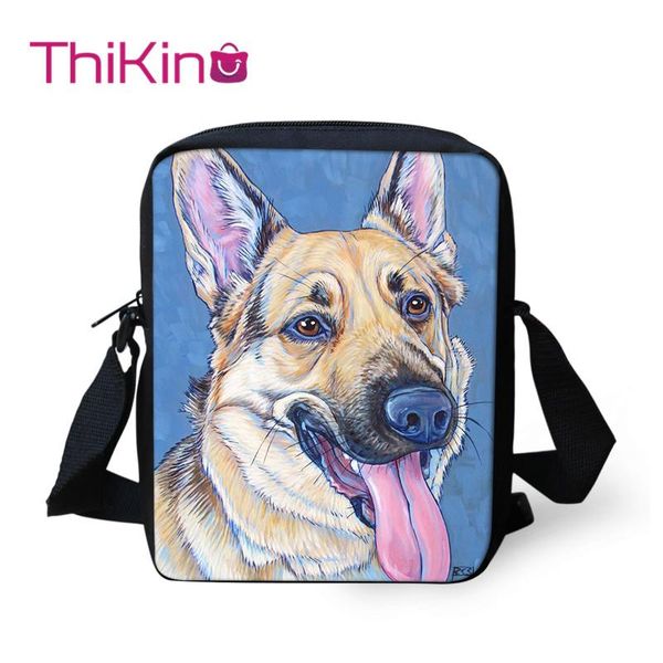 

backpacks thikin german shepherd shoulder messenger bag crossbody school supplies for girls shopping bags mochila infantil