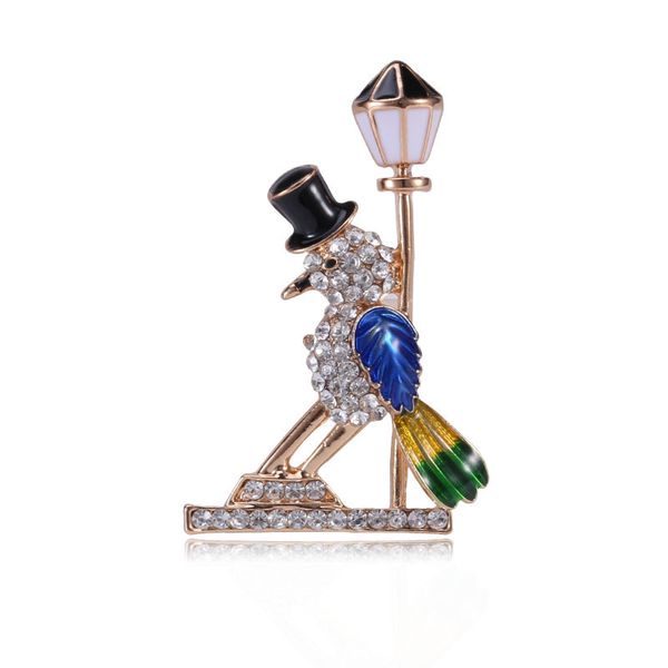 

factory new diamond oil drop bird brooch simple fashion d animal accessories christmas