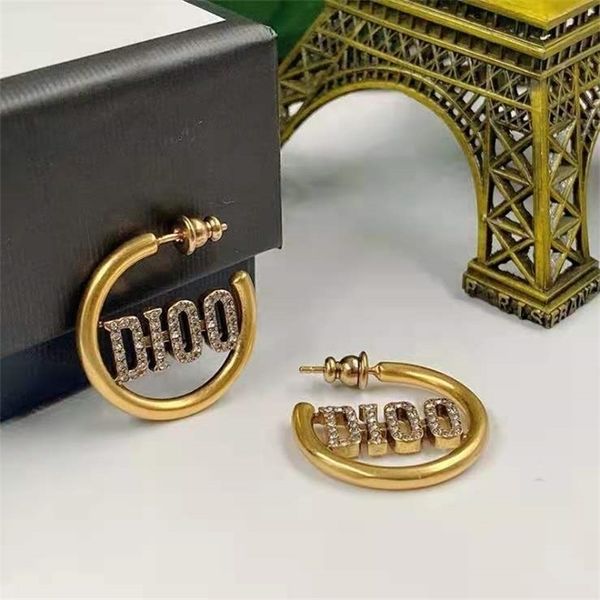 

aaa designer jewelry onlinenet red same earrings old letter pigment circle earrings female fashion fcjs, Golden