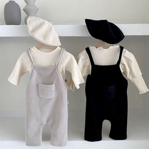 Milancel Outono Bebê Roupas Nascido Romper Infantil Macacão Coreano Criança Jumpsuit Boy Roupas 211011