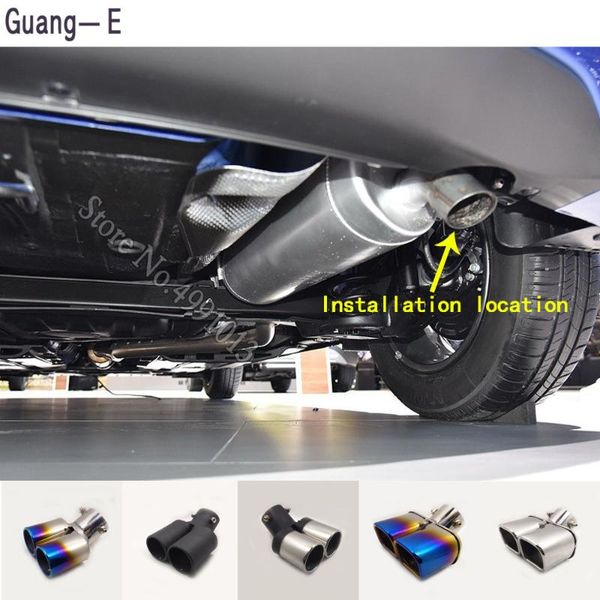 

manifold & parts for i20 2013-2021 car body stickers cover muffler exterior back end pipe dedicate exhaust tip tail outlet ornament