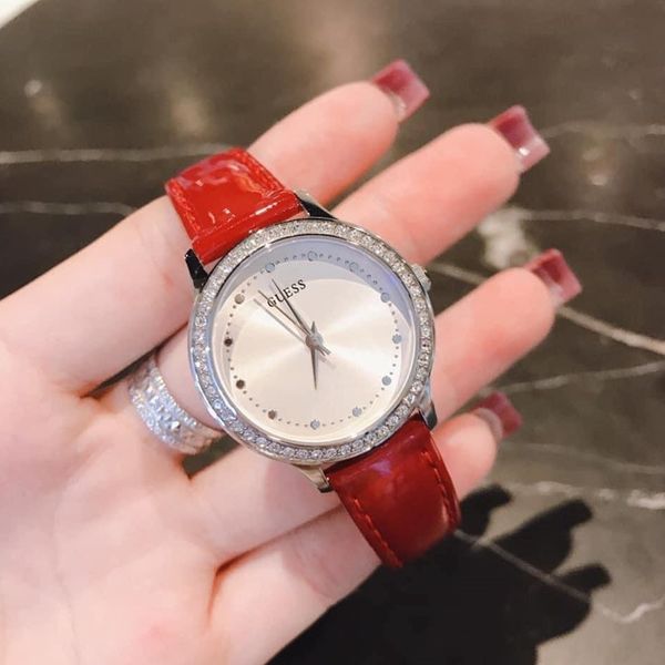 

designer watch brand table luxury es gails women's fashion trend simple and versatile diamond dial quartz w0648l6, Slivery;brown