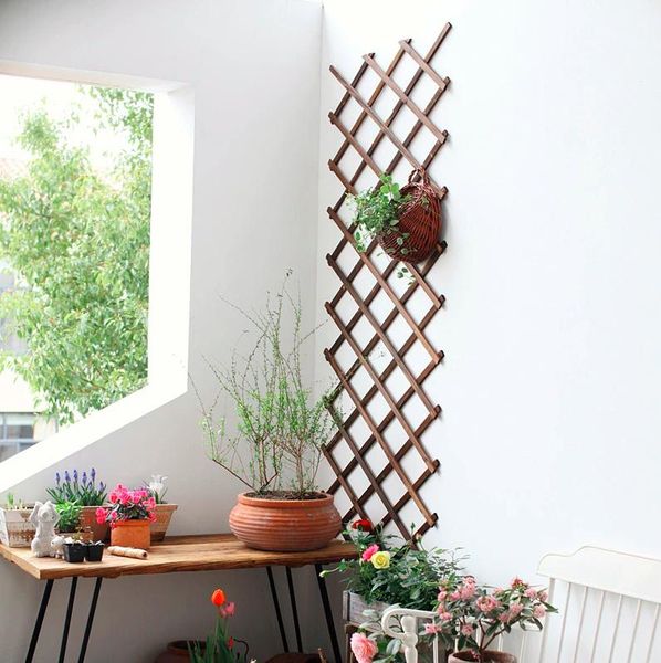 

expanding wooden garden wall fence panel plant climb trellis support decorative for home yard decoration fencing, & gates