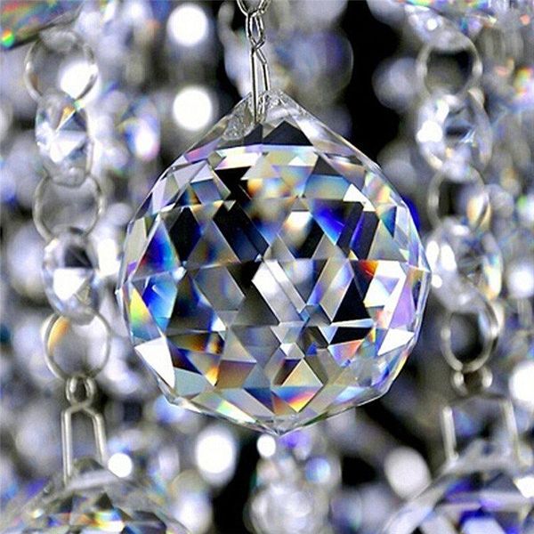 

novelty items 30mm/40mm hanging bright crystal lighting ball prism diy pendant curtain chandelier decor