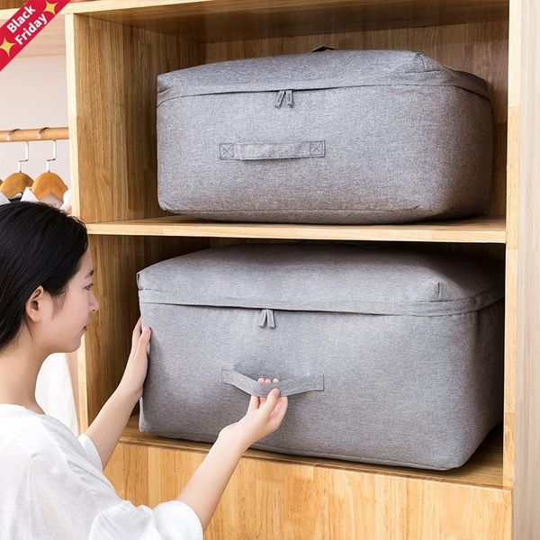 

large non woven fabric folding storage bag dirty clothes collecting case with zipper for quilt big clothing & wardrobe